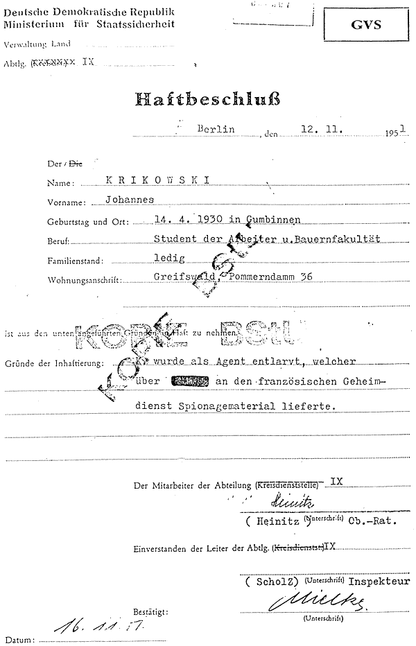 Haftbeschluss