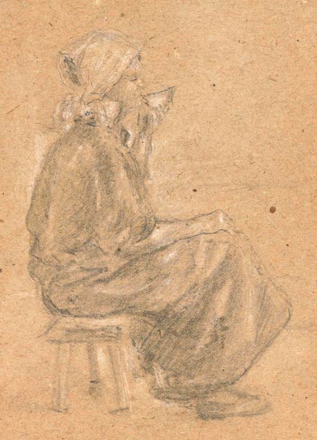 Pokrowskaja, L. I.: Auf dem Hocker