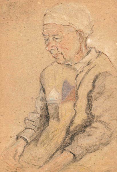 Pokrowskaja, L. I.: Alte mit Kopftuch