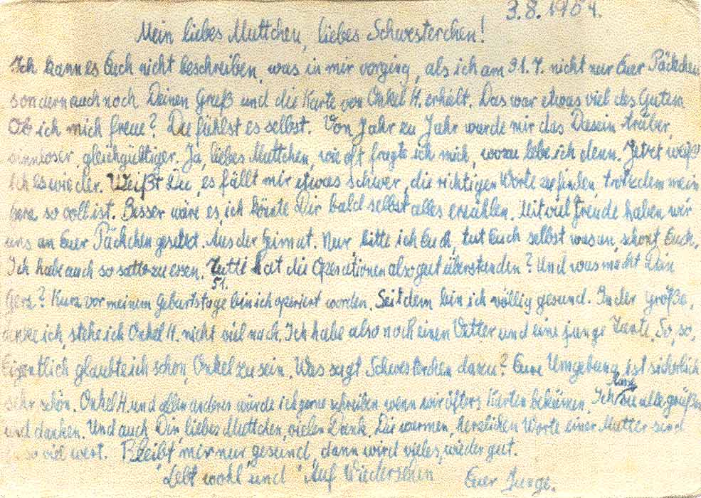 Platt: Brief an die Familie